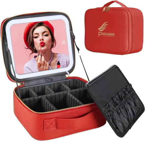 LED Makeup Bag – Stylish, Smart & Illuminated Stay flawless anywhere with this LED Makeup Bag, designed for modern beauty lovers. Featuring built-in LED lights, it provides perfect brightness for touch-ups, day or night. The compact yet spacious design keeps your cosmetics organized, while the durable material ensures long-lasting use. Perfect for travel, parties, or everyday use, this bag combines fashion, functionality, and technology in one. ✅ Built-in LED lighting for clear visibility ✅ Spacious compartments for makeup & accessories ✅ Portable, lightweight, and travel-friendly ✅ Elegant design – perfect gift for beauty enthusiasts